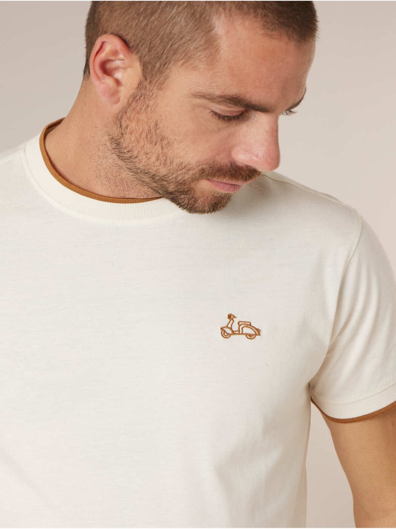 T-shirt homme en coton texturé 'Deeluxe' Blanc - Kiabi