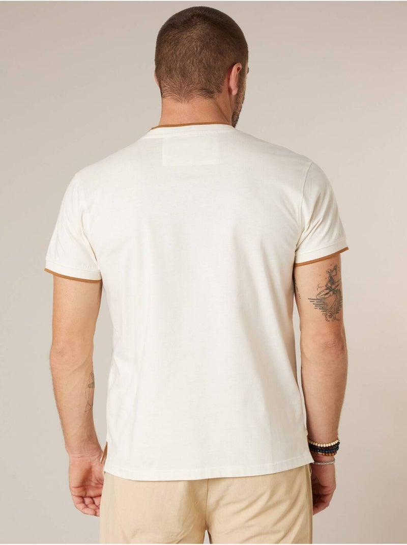 T-shirt homme en coton texturé 'Deeluxe' Blanc - Kiabi
