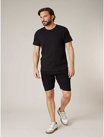 T-shirt homme en coton texturé 'Deeluxe'