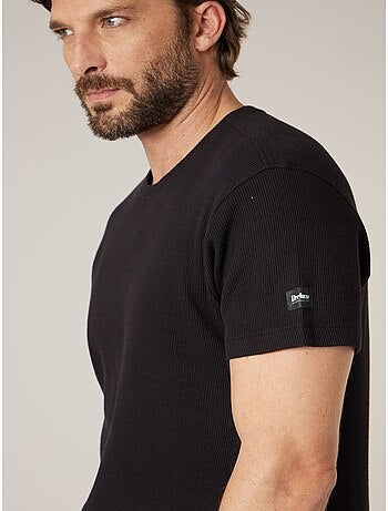 T-shirt homme en coton texturé 'Deeluxe'
