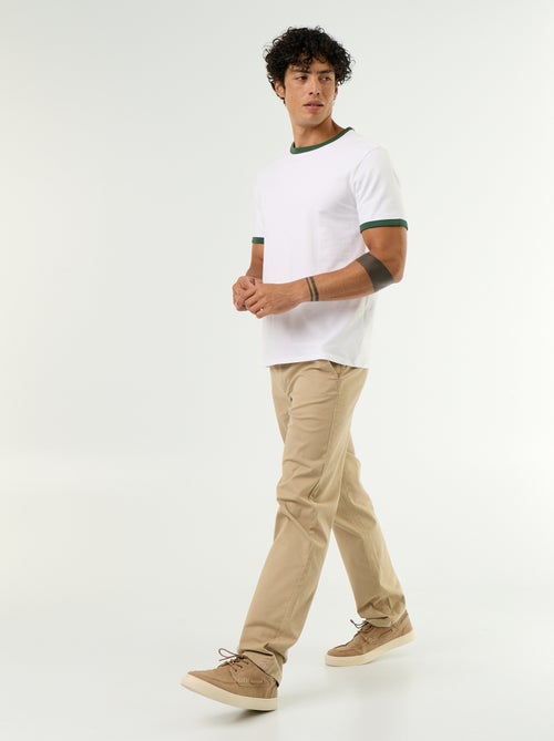 T-shirt Homme en coton uni à col rond - Kiabi
