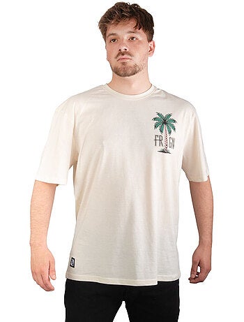 T-shirt homme en jersey 140gsm imprimé devant et dos vibes freegun