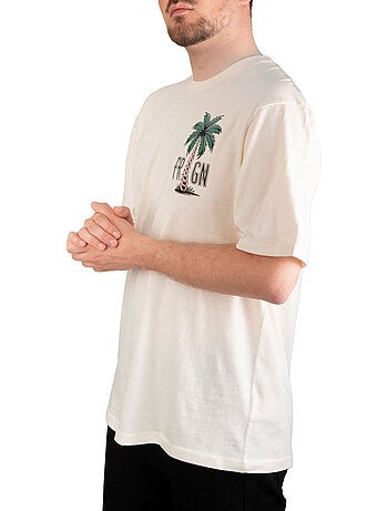 T-shirt homme en jersey 140gsm imprimé devant et dos vibes freegun