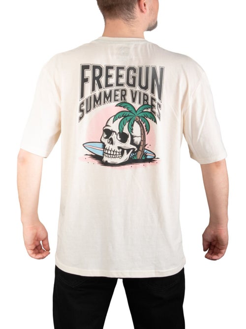 T-shirt homme en jersey 140GSM imprimé devant et dos Vibes Freegun - Kiabi T-shirt homme en jersey 140GSM imprimé devant et dos Vibes Freegun - Kiabi