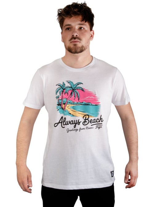 T-shirt homme en jersey 140GSM imprimé devant Hawaii Freegun - Kiabi T-shirt homme en jersey 140GSM imprimé devant Hawaii Freegun - Kiabi