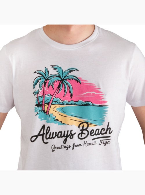 T-shirt homme en jersey 140GSM imprimé devant Hawaii Freegun - Kiabi T-shirt homme en jersey 140GSM imprimé devant Hawaii Freegun - Kiabi