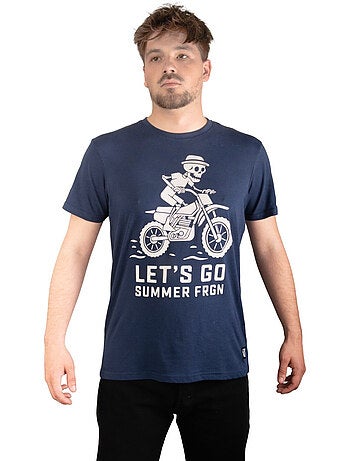 T-shirt homme en jersey 140GSM imprimé devant Let's Go Freegun