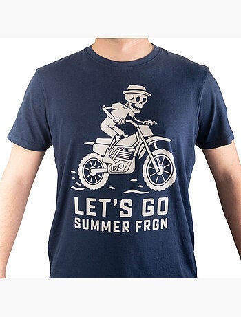T-shirt homme en jersey 140GSM imprimé devant Let's Go Freegun
