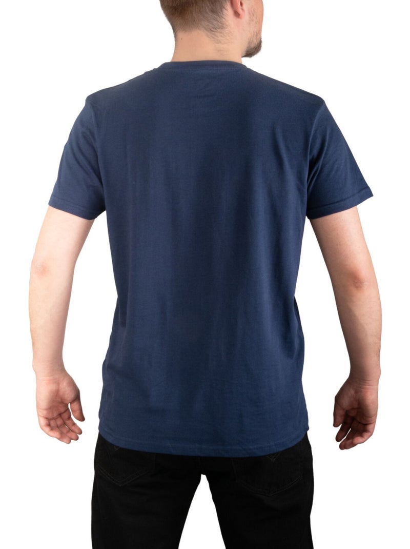 T-shirt homme en jersey 140GSM imprimé devant Let's Go Freegun Bleu - Kiabi