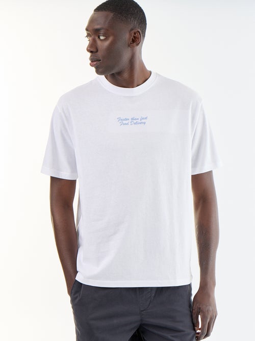 T-shirt homme en jersey à col rond - Kiabi