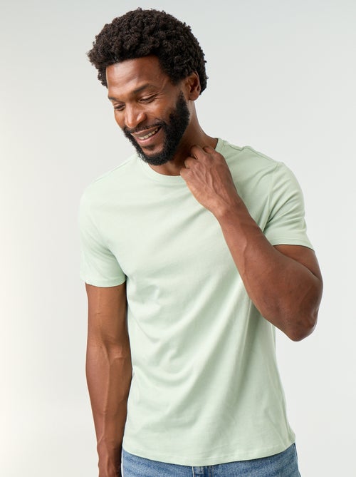 T-shirt homme en jersey à col rond - Kiabi T-shirt homme en jersey à col rond - Kiabi