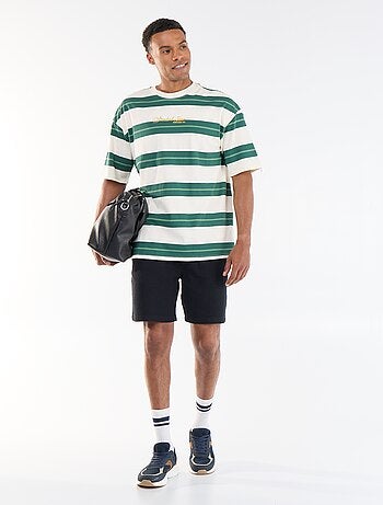 T-shirt homme en coton biologique à col rond et motif fantaisie