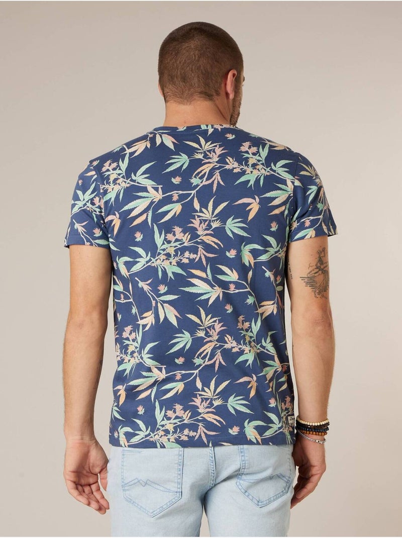 T-shirt homme en jersey de coton 'Deeluxe' Bleu foncé - Kiabi