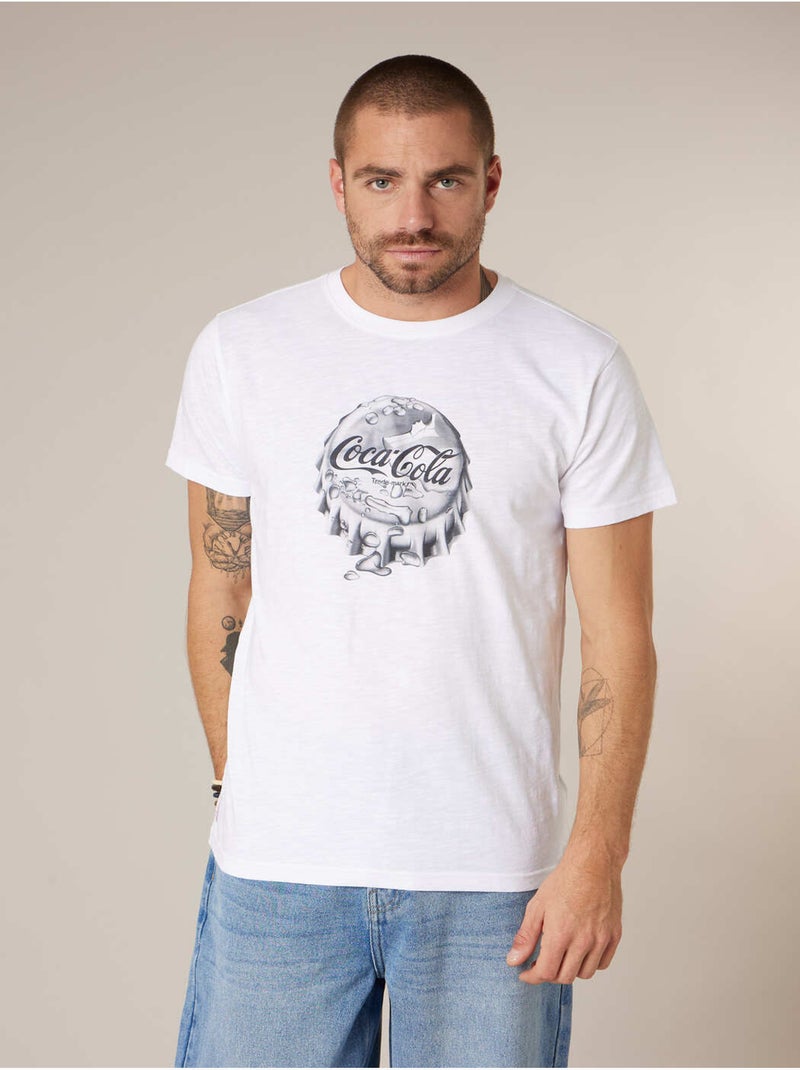 T-shirt homme en jersey de coton deeluxe x coca-cola 'Deeluxe' Blanc - Kiabi