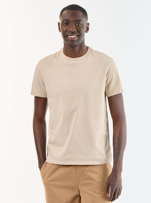 T-shirt homme en jersey de coton uni à col rond - Kiabi T-shirt homme en jersey de coton uni à col rond - Kiabi