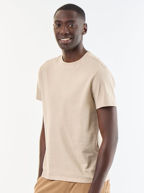 T-shirt homme en jersey de coton uni à col rond - Kiabi T-shirt homme en jersey de coton uni à col rond - Kiabi