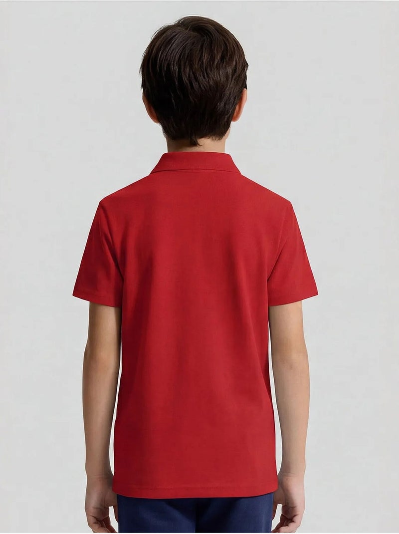 T-shirt homme en mélange coton tommy Rouge - Kiabi