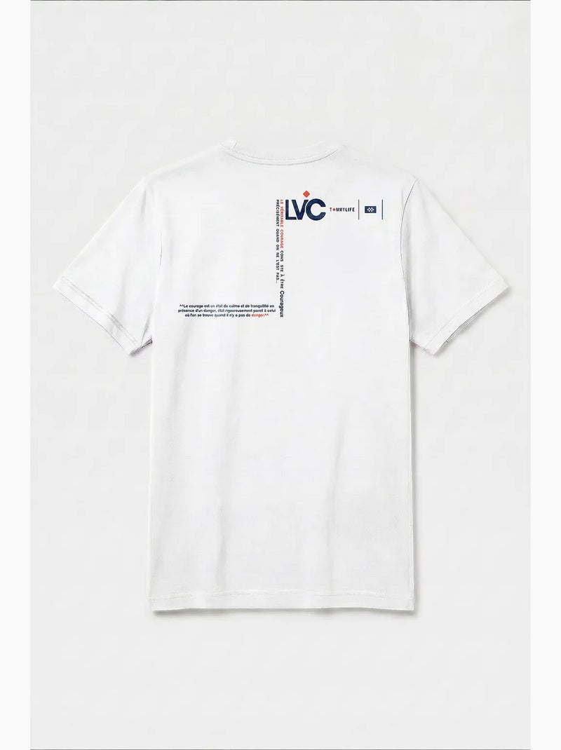 T-shirt homme en mélange de coton tommy Blanc - Kiabi