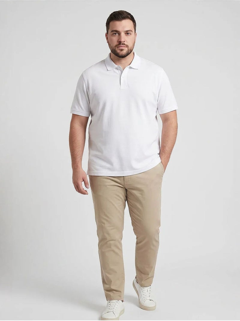 T-shirt homme en mélange de coton tommy Blanc - Kiabi