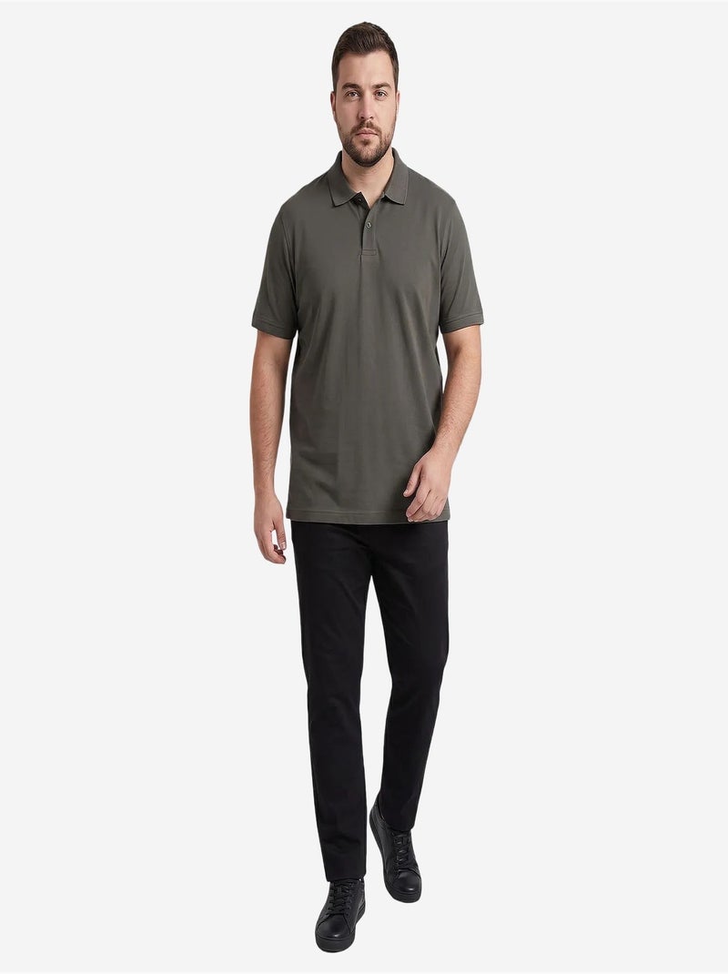 T-shirt homme en mélange de coton tommy Gris Noir - Kiabi