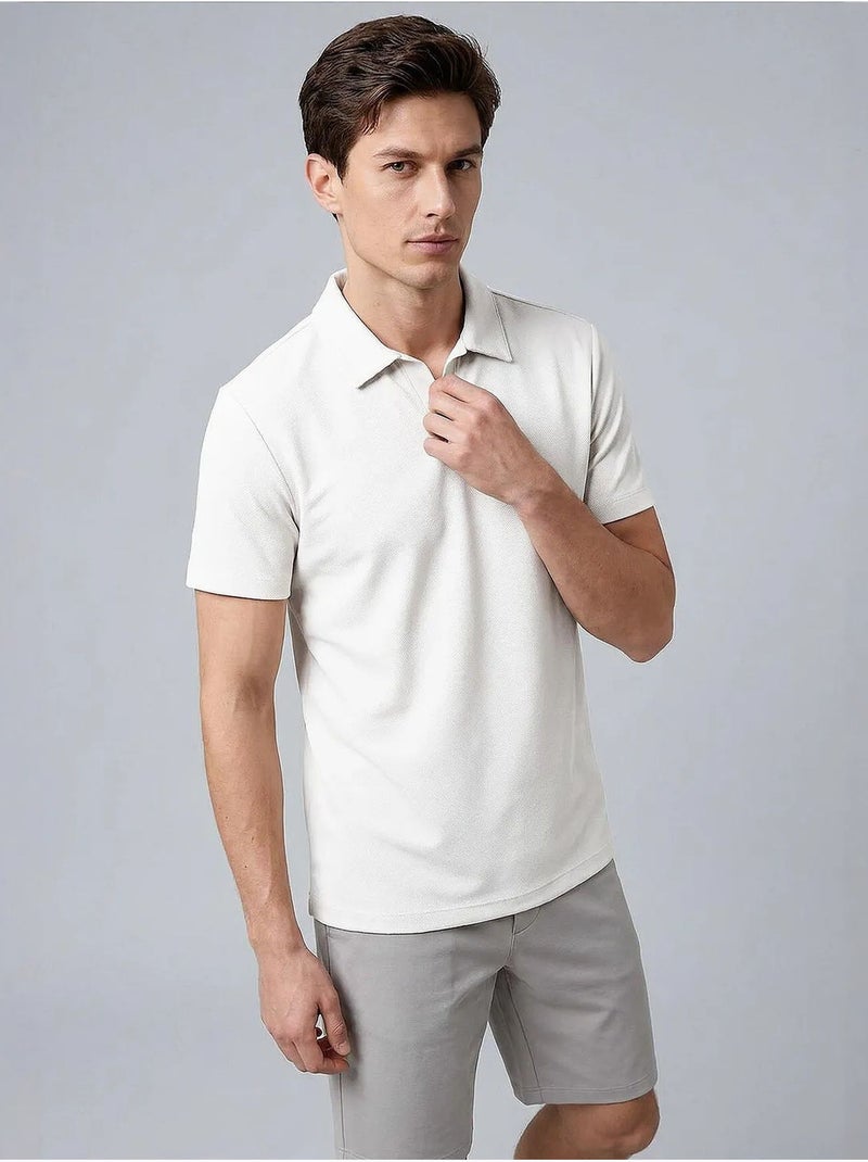 T-shirt homme en mélange de viscose tommy Blanc cassé - Kiabi