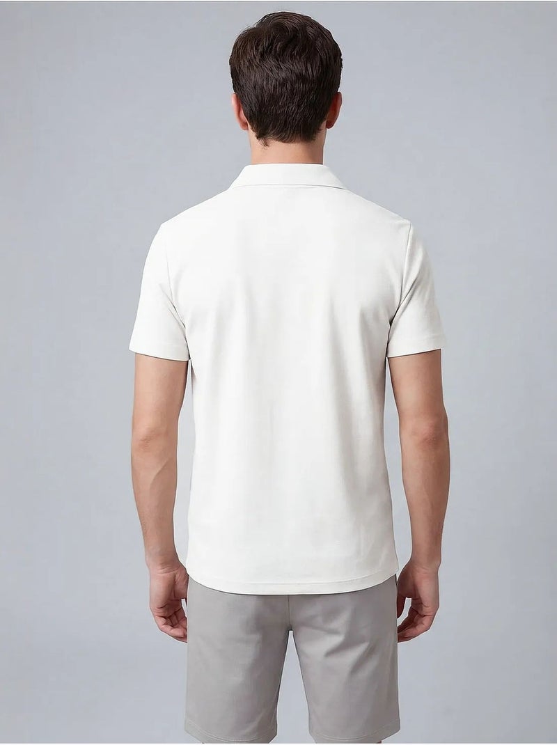 T-shirt homme en mélange de viscose tommy Blanc cassé - Kiabi