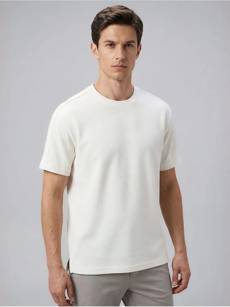 T-shirt homme en mélange de viscose tommy Blanc - Kiabi