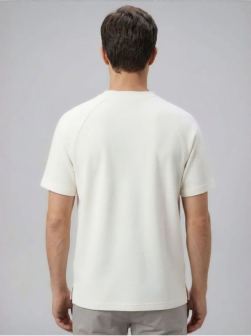 T-shirt homme en mélange de viscose tommy Crème - Kiabi