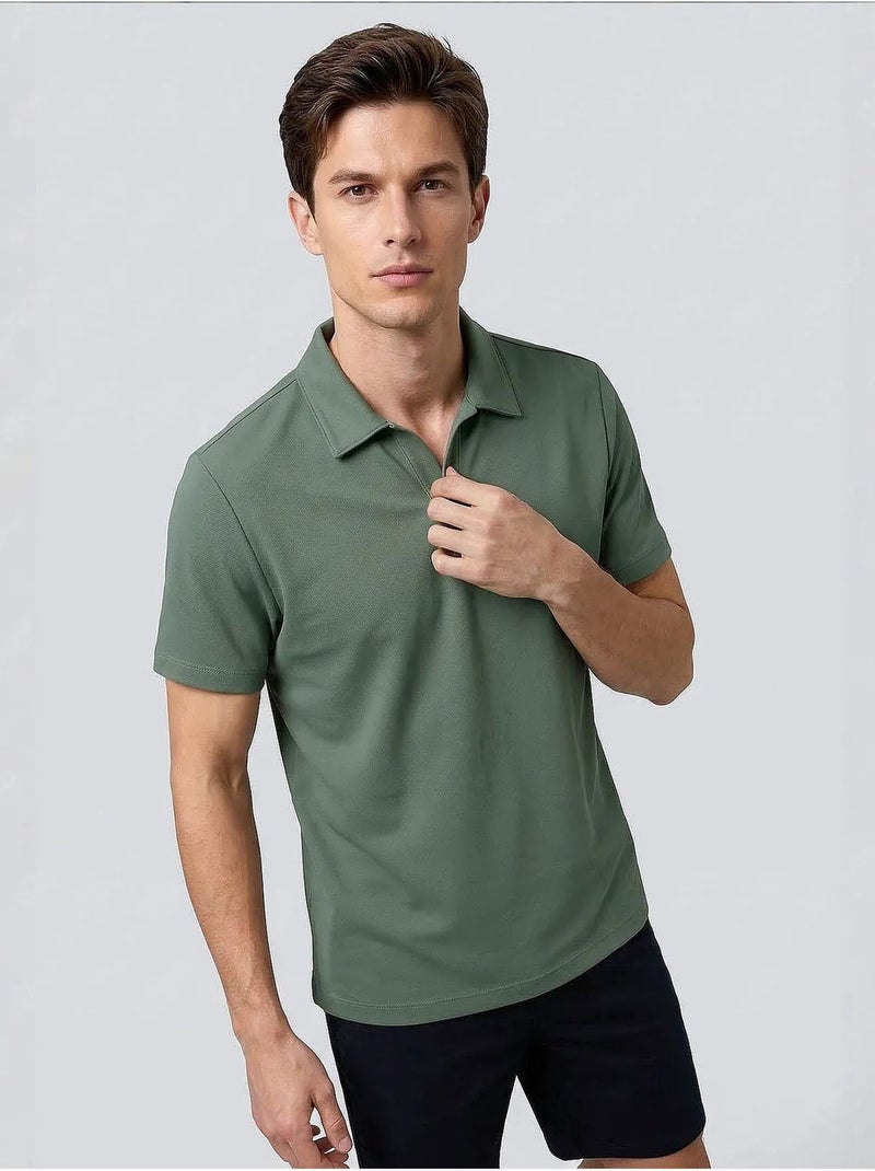 T-shirt homme en mélange de viscose tommy Vert kaki - Kiabi