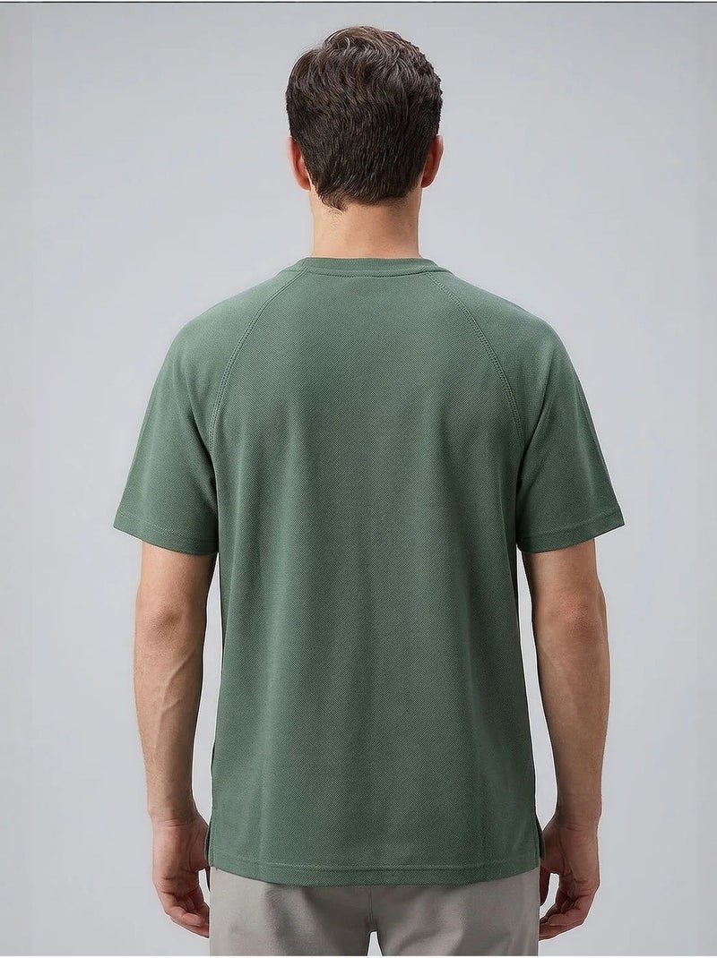 T-shirt homme en mélange viscose tommy Kaki - Kiabi