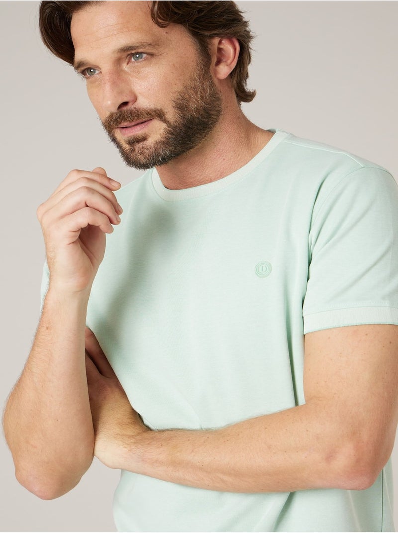 T-shirt homme en piqué 'Deeluxe' Bleu lagon - Kiabi