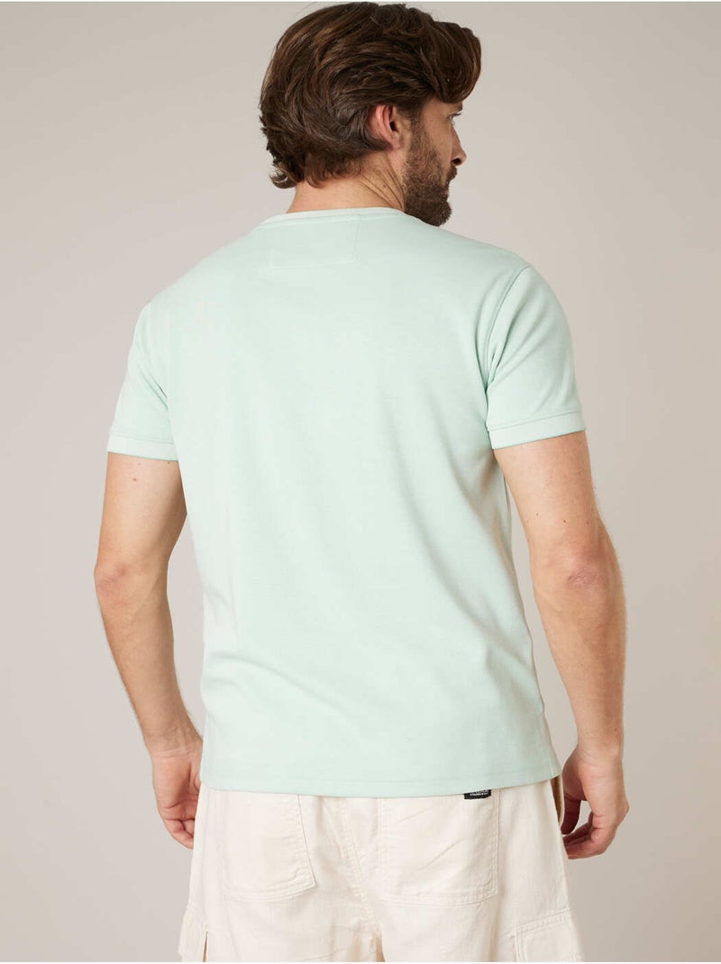 T-shirt homme en piqué 'Deeluxe' Bleu lagon - Kiabi