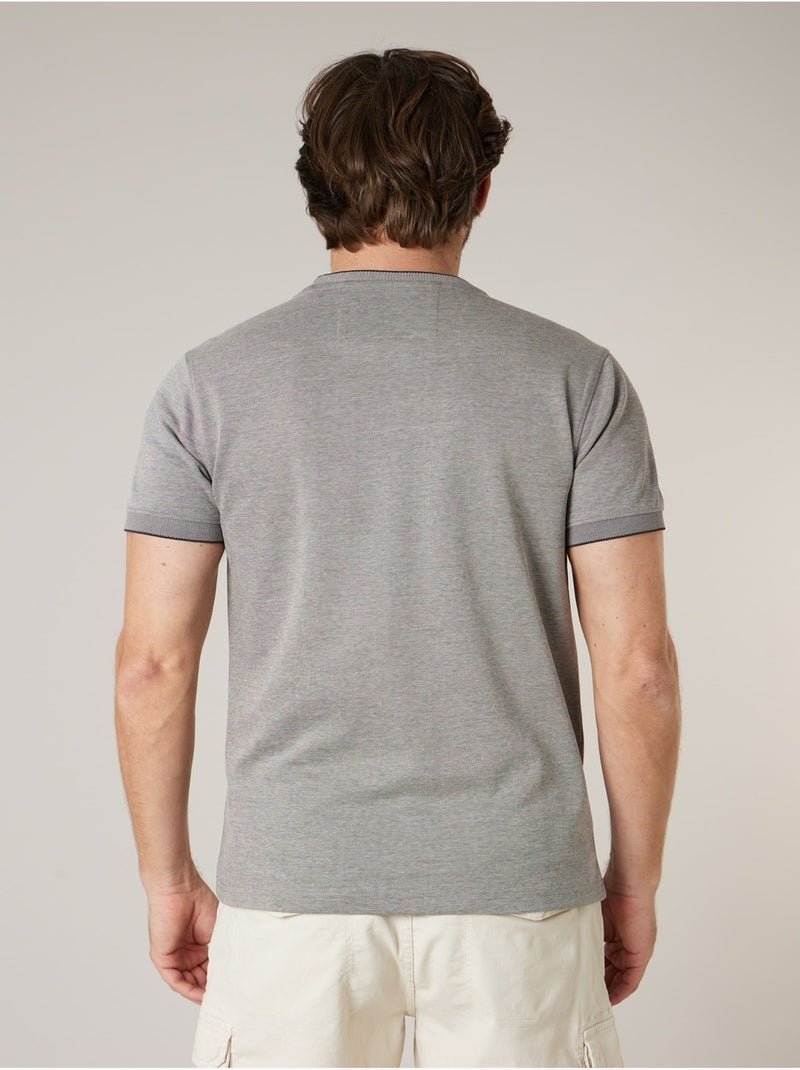 T-shirt homme en piqué 'Deeluxe' Gris - Kiabi