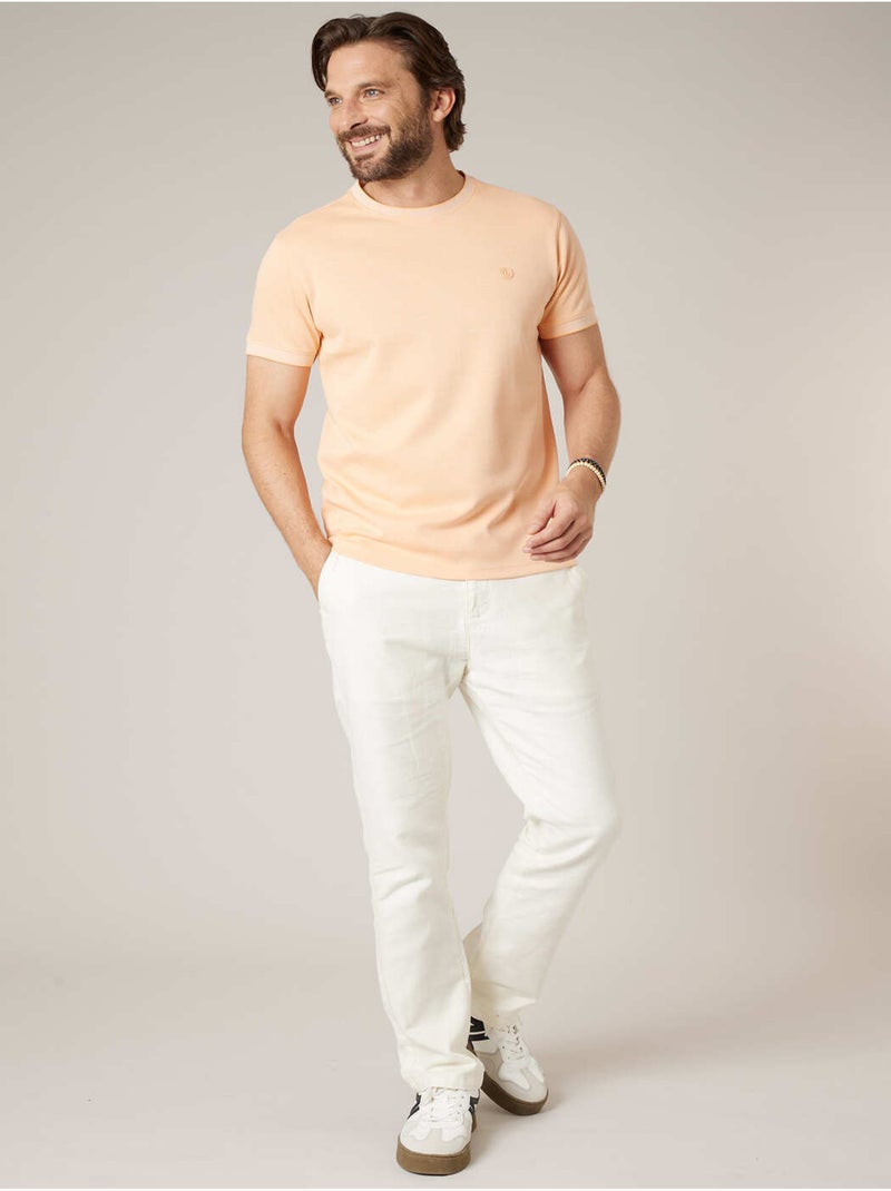 T-shirt homme en piqué 'Deeluxe' Orange - Kiabi