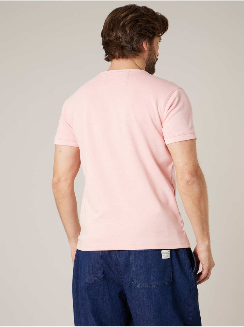 T-shirt homme en piqué 'Deeluxe' Rose - Kiabi