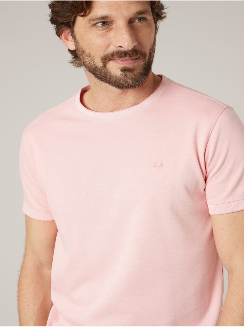 T-shirt homme en piqué 'Deeluxe' Rose - Kiabi