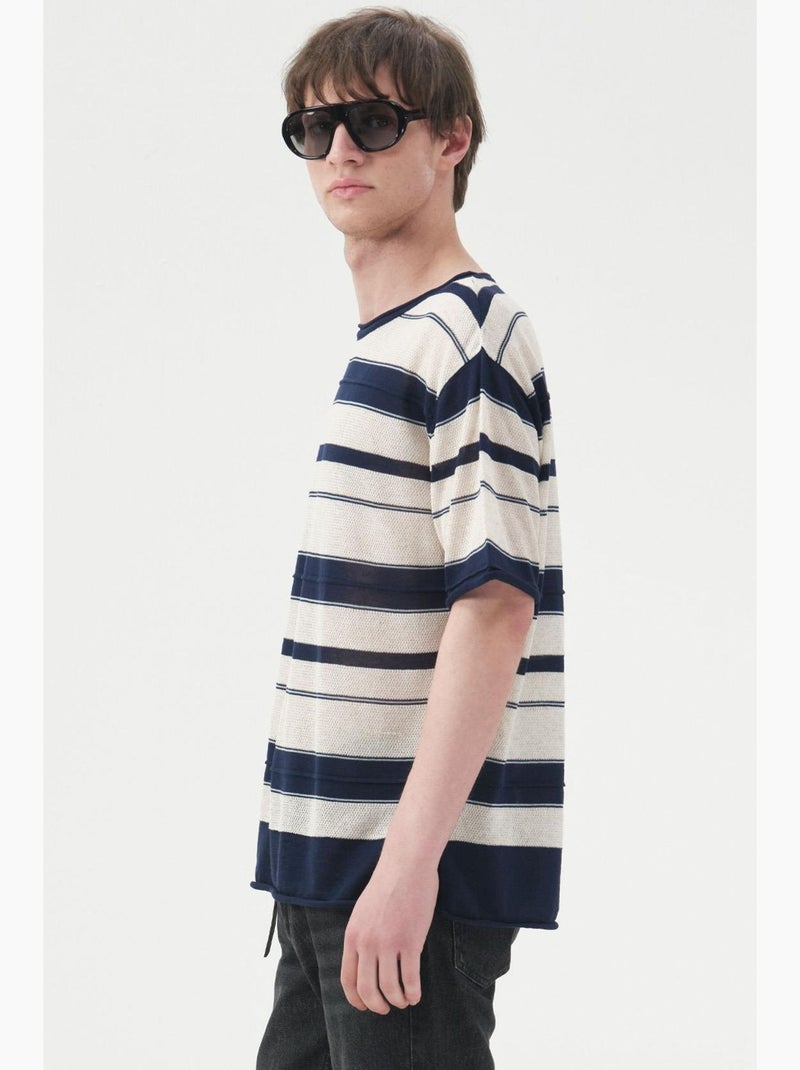 T-shirt homme giesto Bleu Beige - Kiabi