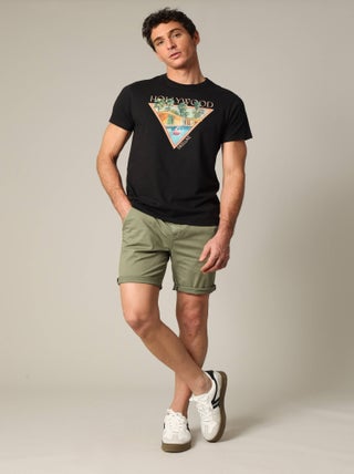 T-shirt homme HOLLYWOOD en coton avec imprimé graphique 'Deeluxe'