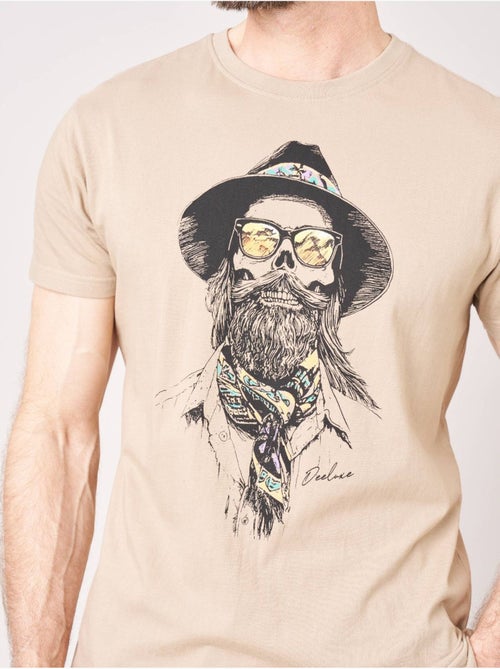 T-shirt homme imprimé crâne cowboy  'Deeluxe' - Kiabi