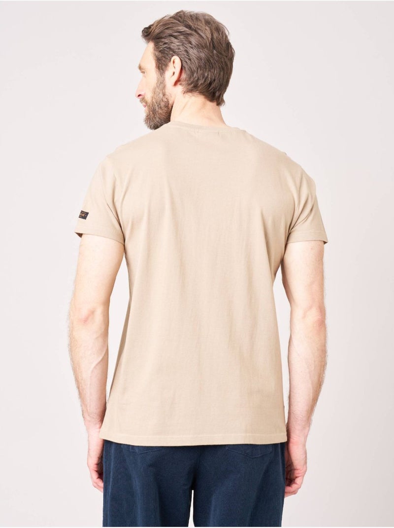 T-shirt homme imprimé crâne cowboy  'Deeluxe' Beige sable - Kiabi
