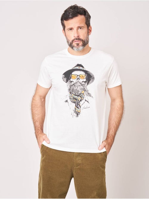 T-shirt homme imprimé crâne cowboy  'deeluxe' - Kiabi