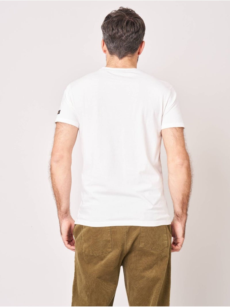 T-shirt homme imprimé crâne cowboy  'deeluxe' Ecru - Kiabi