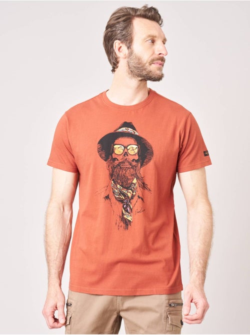 T-shirt homme imprimé crâne cowboy  'Deeluxe' - Kiabi