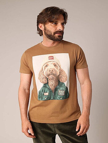 T-shirt homme imprimé original, 100 % coton 'Deeluxe'
