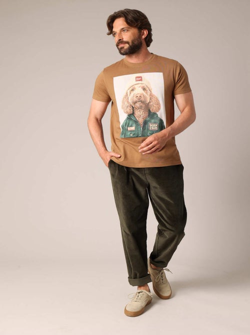 T-shirt homme imprimé original, 100 % coton 'Deeluxe' - Kiabi