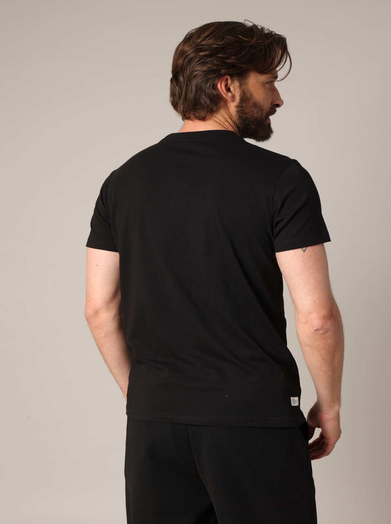 T-shirt homme imprimé original, 100 % coton 'Deeluxe' Noir - Kiabi
