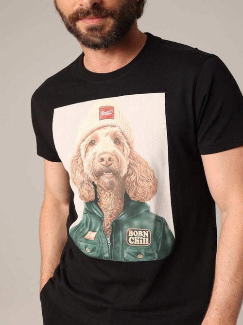 T-shirt homme imprimé original, 100 % coton 'Deeluxe' - Kiabi