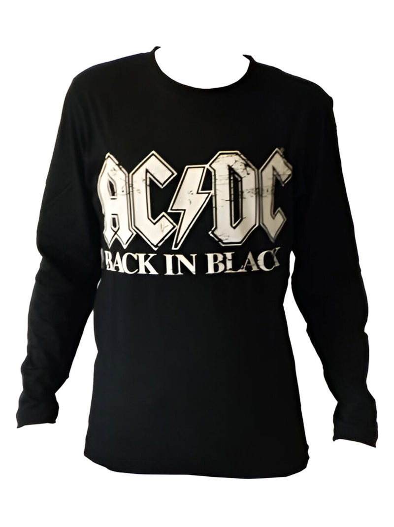 T-shirt Homme Manches Longues AC/DC Noir - Kiabi