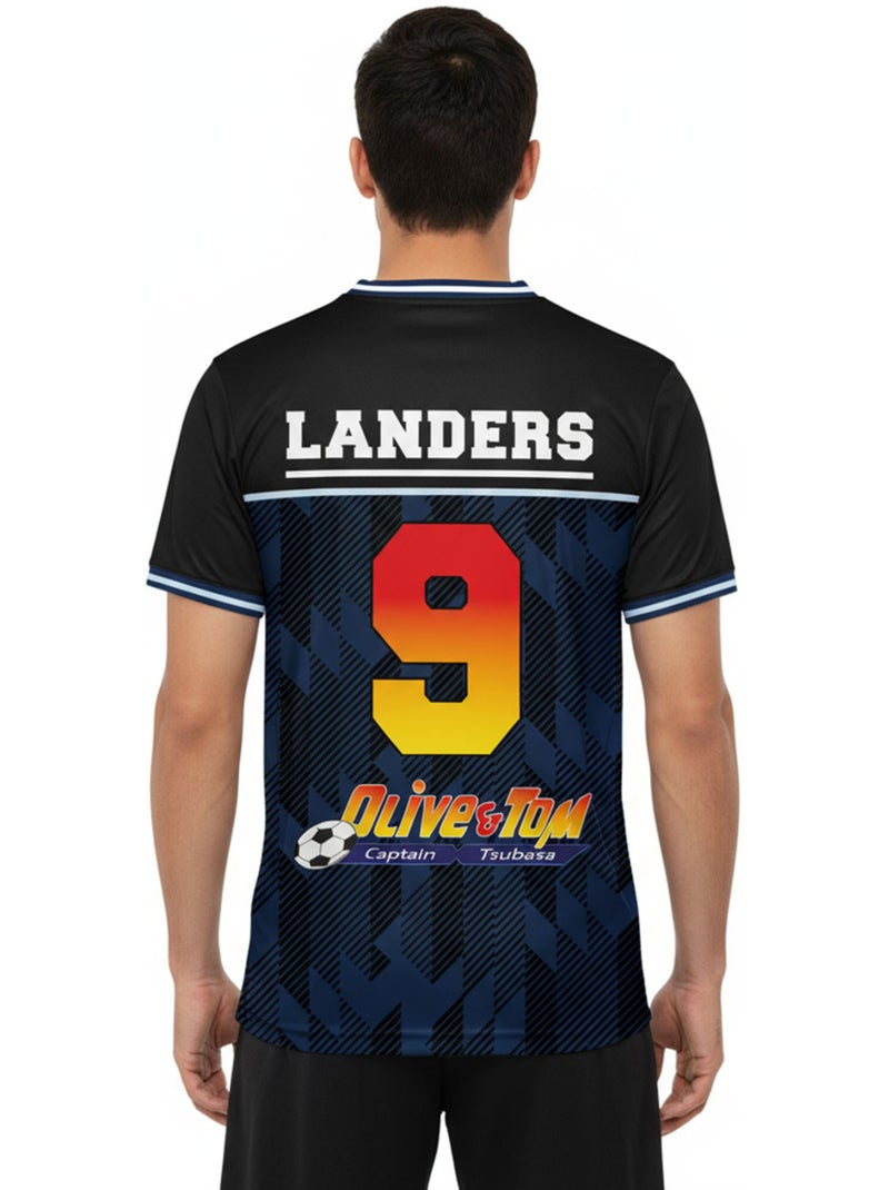 T-shirt homme Olive et Tom Landers Freegun Noir Bleu - Kiabi