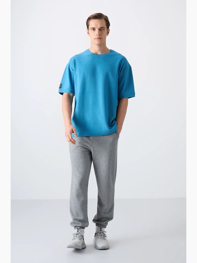 T-shirt homme oversize à col rond avec patch tommy Bleu - Kiabi